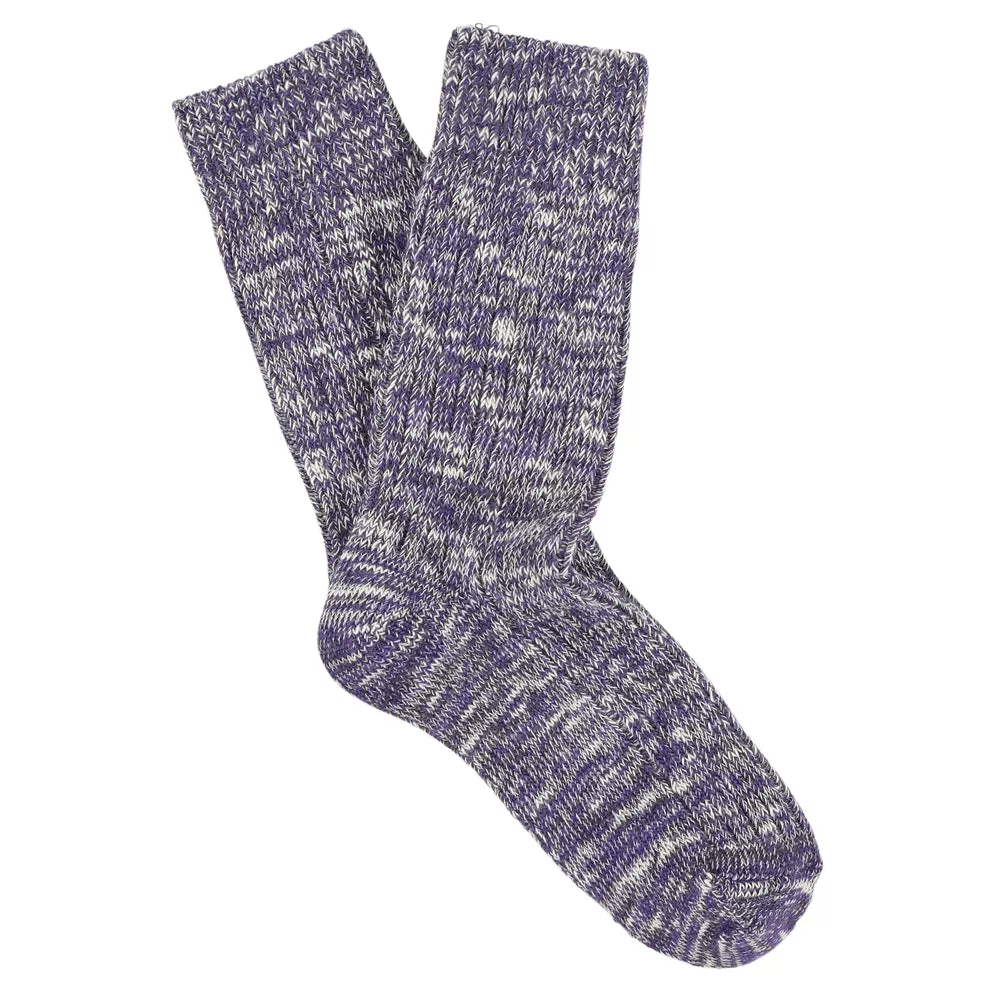 Women Melange Socks Bright Purple