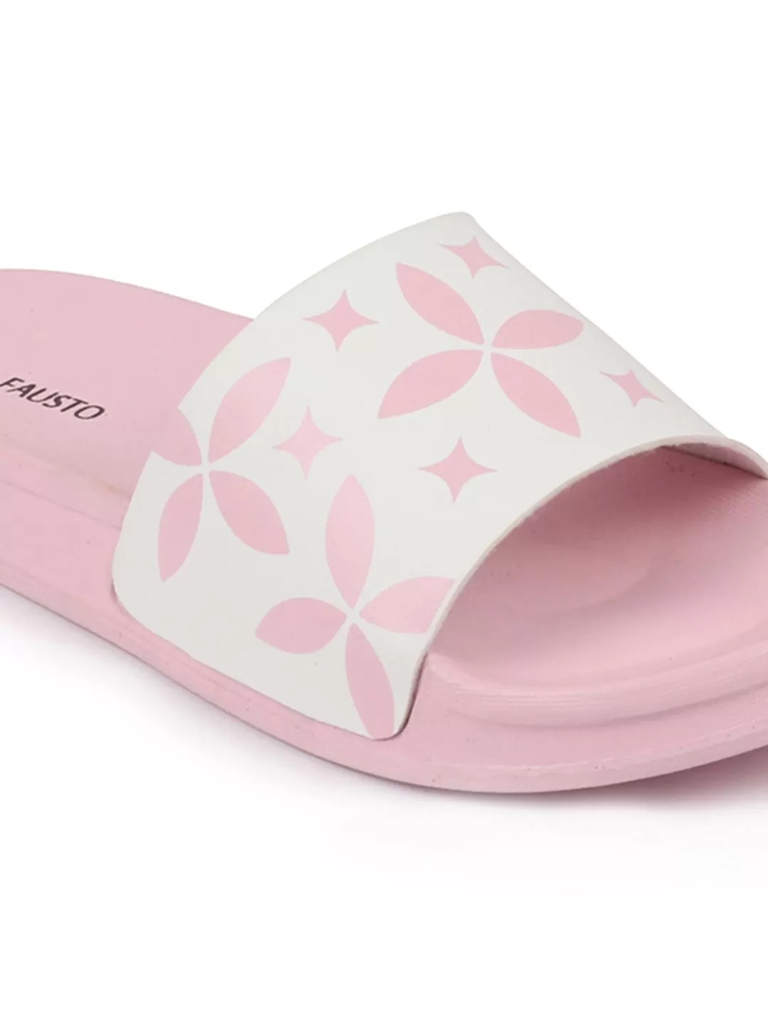 Women Pink/White Outdoor Slider Flip Flops