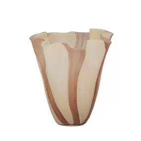 Wyona Glass Vase (24.5cm) - Nude   Claret